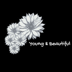 Young and Beautiful - Cloke Womens Silhouette Tee Design